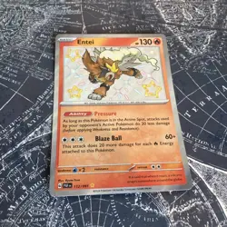 NM! Entei (112/091) Paldean Fates Baby Shiny Rare Pokemon Card! FREE P&P! - Image 1