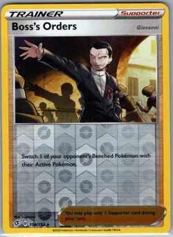 Boss's Orders 154/192 Reverse Holo SWSH02: Rebel Clash - Pokemon Card - NM - Image 1