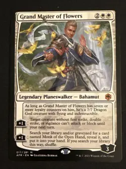 1x Grand Master of Flowers (017) Adventures in the Forgotten Realms LP MTG Magic - Image 1