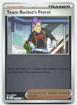 Team Rocket's Petrel 207/217 Reverse Holo ME: Ascended Heroes Pokemon NM - Image 1