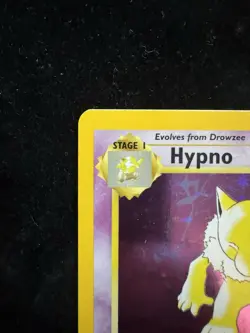 Pokemon Holo Fossil Hypno Rare Light play Card 8/62 Condition - Image 2