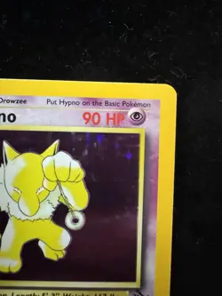 Pokemon Holo Fossil Hypno Rare Light play Card 8/62 Condition - Image 3