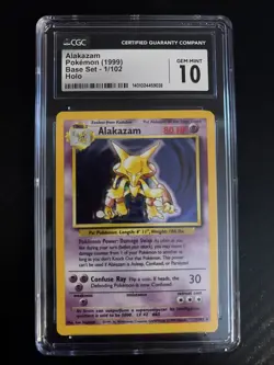 Pokemon Alakazam 001/102 Base Set Holo CGC GEM MINT 10 - Image 1