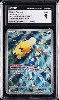 2025 POKEMON DRI EN-DESTINED RIVALS #045 MISTY'S PSYDUCK CGC 9 - Image 1