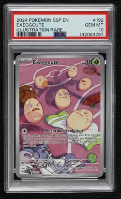 Exeggcute Illustration Rare Pokemon SV08: Surging Sparks PSA 10 GEM MT - Image 1