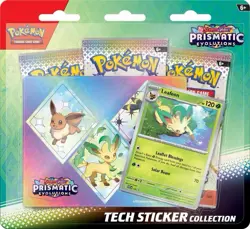 Pokemon TCG Scarlet & Violet Prismatic Evolutions Tech Sticker Pack Leafeon 2025 - Image 1