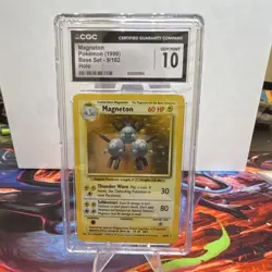 Pokemon Magneton 009/102 Base Set Holo Rare CGC 10 1999 English - Image 1