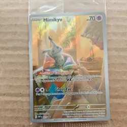 SEALED Pokemon Mimikyu SVP 075 Paldean Fates Black Star Promo NM - Image 2