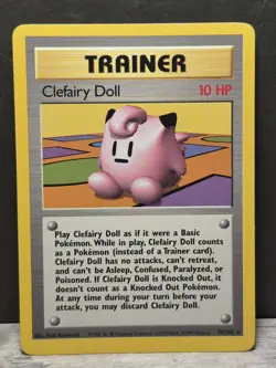 Clefairy Doll 70/102 Base Set 1999 Rare Trainer Pokemon TCG - Image 1