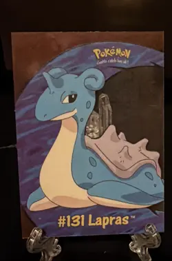 Lapras RARE NM clear card Pokemon (Topps Tv Animation) series 3 #PC10 #131🔥 - Image 1