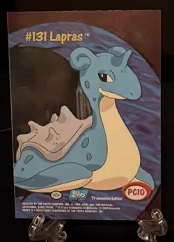Lapras RARE NM clear card Pokemon (Topps Tv Animation) series 3 #PC10 #131🔥 - Image 2