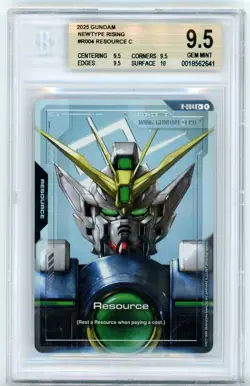 BGS GEM MINT 9.5 Gundam Card Game Resource R-004 C+ - New Type Rising 2025 - Image 1