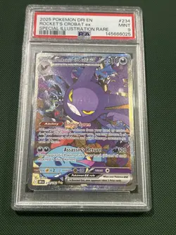 Team Rocket's Crobat EX 234/182 SIR Destined Rivals Pokemon PSA 9 Mint Card - Image 2