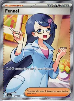 Fennel 162/086 SV: Black Bolt - Pokemon Card - NM - Image 1