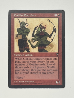 Goblin Recruiter (Visions, Uncommon, English, 1997) MTG MP - Image 1