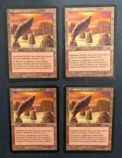 MTG 4X MERCADIAN MASQUES SANDSTONE NEEDLE MAGIC THE GATHERING ENGLISH COMMON - Image 1