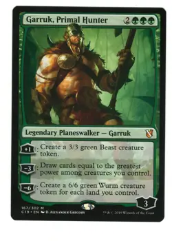 MTG Garruk, Primal Hunter 167 Mythic Commander 2019 Magic The Gathering - Image 1