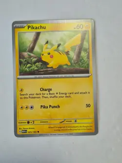 Pikachu 025/165 Common 151 Pokemon Near Mint - Image 1