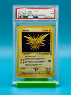 PSA 7 - 1999 Pokemon Fossil Zapdos Holo Cosmos #15 - Image 1