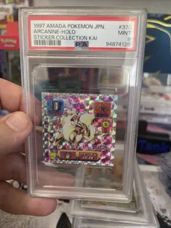 Pokemon Arcanine #370 Holo 1997 Amada Sticker Collection Kai PSA 9 MINT - Image 3