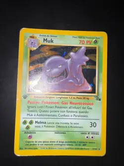 Pokemon Muk 13/62 Fossil Rara Holo Prima Edizione Wizards ITA Carte Vintage - Image 2