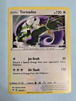 2020 Tornadus 142/185 - Holo Rare - Vivid Voltage - NM Pokemon TCG - Image 2