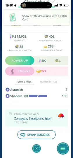 Pokemon Go Shiny Gimmighoul (Reduced) - Image 2