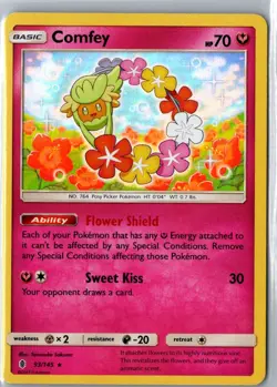 COMFEY 93/145 HOLO RARE GUARDIANS RISING POKEMON NM - Image 1