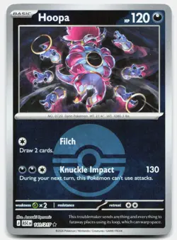 Hoopa (Poke Ball) 141/217 Reverse Holo Holo Rare ME: Ascended Heroes Pokemon NM - Image 1