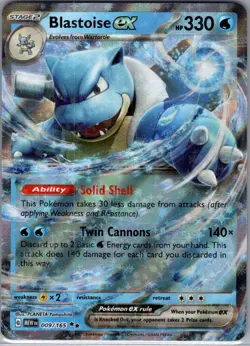 Blastoise ex - 009/165 SV: Scarlet & Violet 151 - Pokemon Card - NM - Image 1