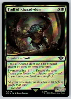 2023 Lord of the Rings Troll of Khazad-dum Foil Common #111 - Image 1