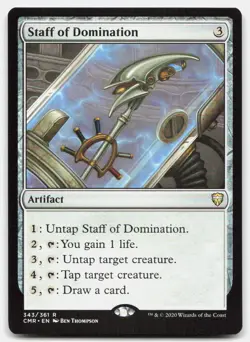 Staff of Domination 343 Rare Commander Legends Magic: The Gathering Near Mint - Image 1