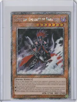 Yugioh RA03-EN210 Gorz the Emissary of Darkness – Platinum Secret Rare 1st Ed - Image 1