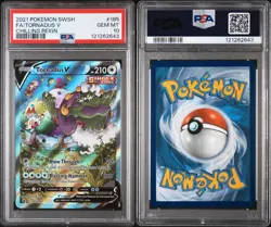 Pokemon Card TCG, PSA 10, Tornadus V, Chilling Reign #185 - Image 1