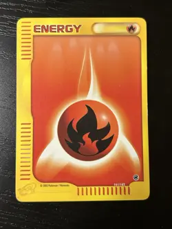 Fire Energy 161/165 Common Expedition Pokemon Card 2002 WOTC E Reader - Image 1