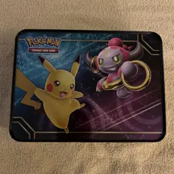 Pokemon Trading Card Game Lunch Box Pail Treasure Chest Tin Container EMPTY - Image 1
