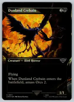 2023 Lord of the Rings Dunland Crebain (Borderless) Foil Common #411 - Image 1