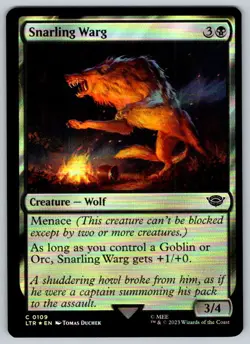2023 The Lord of the Rings: Tales of Middle-earth Snarling Warg Foil Common #109 - Image 1