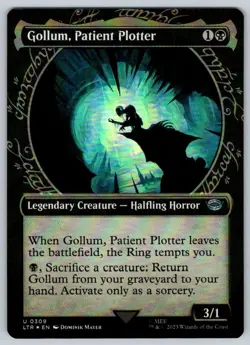 2023 Lord of the Rings Gollum, Patient Plotter (Showcase) Foil Uncommon #309 - Image 1