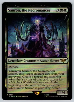 2023 Lord of the Rings Sauron, the Necromancer Foil Rare #106 - Image 1