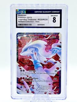 Pokemon Eng 2013 Legendary Treasures Radiant Collection Holo RESHIRAM RC22 CGC 8 - Image 1