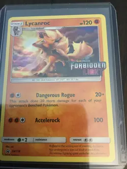 Pokemon Lycanroc Forbidden Light Pre Release Card Played - Image 2