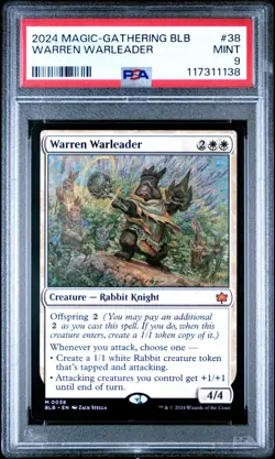 2024 MTG Warren Warleader Bloomburrow Regular PSA: 9 - Image 1