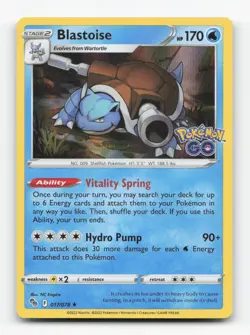 Pokemon TCG - Blastoise 017/078 Near Mint Holo Rare Pokemon GO - Image 1