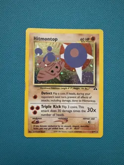 Pokemon TCG - Hitmontop 👊🏼 3/75 Neo Discovery 🛕 Holo ✨ Rare WOTC Card - LP/MP - Image 1