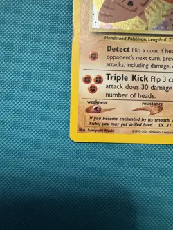 Pokemon TCG - Hitmontop 👊🏼 3/75 Neo Discovery 🛕 Holo ✨ Rare WOTC Card - LP/MP - Image 5
