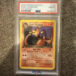2000 POKEMON ROCKET 1ST EDITION #21 DARK CHARIZARD PSA 10 - Image 1