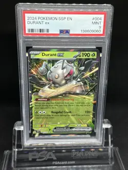 2024 POKEMON SSP EN #4 DURANT EX PSA 9 SURGING SPARKS - Image 1
