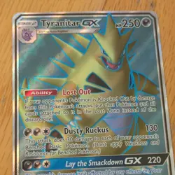 Pokemon TCG Tyranitar GX 203/214 Sm-Lost Thunder Full Art Ultra Rare Holo Eng - Image 1