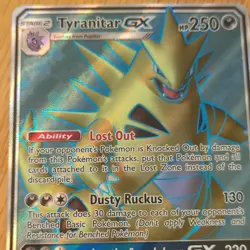 Pokemon TCG Tyranitar GX 203/214 Sm-Lost Thunder Full Art Ultra Rare Holo Eng - Image 2